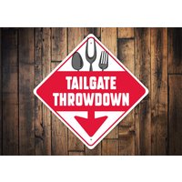 Tailgate Throwdown Schild, Fußball Deko, Geschenk Für Liebhaber, Cookout, Schild von LiztonSignShop