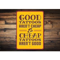 Tattoo Info Schild, Lifestyle, Tattoos, Shop Geschenk, Künstler, Dekor, Schild Für - Store von LiztonSignShop