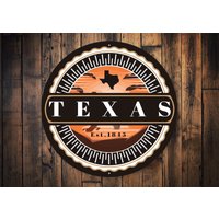 Texas Schild Deko, State Dekor, Leben, Zimmer Größer in Texas, Wohnen, Dekor Geschenk, - Metallschild von LiztonSignShop