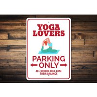 Yoga Parken Nur Zeichen, Dekor, Liebhaber Schild Für Yoga, Yogalehrer, Geschenk, Studio Schild, Home von LiztonSignShop