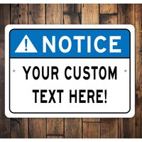 starke Benutzerdefinierte Schild, Ihr Text Hier Benutzerdefiniertes Hinweisschild, Metall Custom Benutzerdefiniertes Geschenk, Aluminium von LiztonSignShop