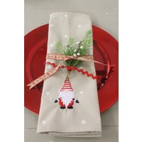 Weihnachtsservietten - Festlich Tisch- Weihnachtswichtel Servietten -Handgemachte von LizzieDixonDesigns