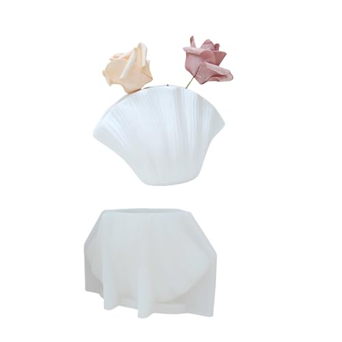 Ljmyy Elegante Silikon-Pflanzgefäßformen, Vasenformen, Muschelform, flexible Bastelformen, Silikon-Blumentopf-Formen für Blumenvasen, Vasen Ljmyy Elegante Silikon-Pflanzgefäßformen, Vasenformen, Muschelform, flexible Bastelformen, Silikon-Blumentopf-Formen für Blumenvasen, Vasen von Ljmyy