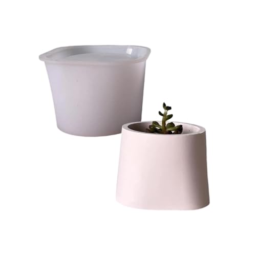 Ljmyy Flexible Silikon-Blumentopf-Form für Pflanzen und wiederverwendbares Design, Kerzenhalter, Aufbewahrungsbehälter, Gießform, Harzmodell von Ljmyy