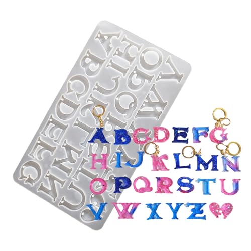 Ljmyy Flexible Silikonform für Buchstabenanhänger, robust und einfach zu bedienen, Zubehör zur Personalisierung der Heimdekoration, Buchstabenkleberform Ljmyy Flexible Silikonform für Buchstabenanhänger, robust und einfach zu bedienen, Zubehör zur Personalisierung der Heimdekoration, Buchstabenkleberform von Ljmyy