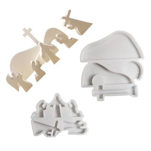 Ljmyy Flexible Silikonform für Schreibtisch-Ornamente, Heimdekoration, Gipsformen, Schmuckherstellung, Ornamentform von Ljmyy
