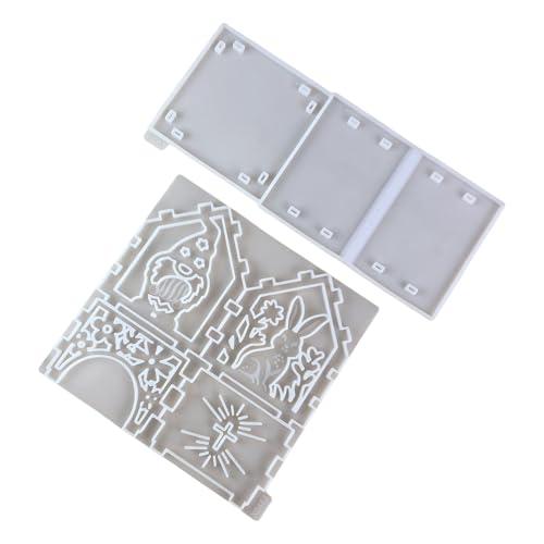 Ljmyy Flexible Silikonform für den Schreibtisch, für Osterhaus, Dekoration, Gipsformen, Schmuckherstellung, Ornament-Form von Ljmyy