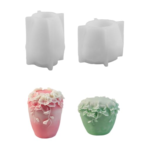 Ljmyy Flexible Silikonform in Weinrebenform für Kerzen, Duft-Aromatherapien, handgefertigte Ornamentform, 2 Stück von Ljmyy