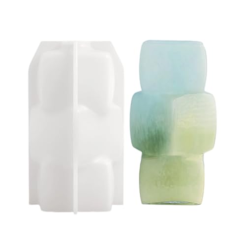 Ljmyy Geometrische Blöcke, Blumenvase, flexible Silikonform für handgefertigte Schreibtischdekoration, wiederverwendbar, Schmuckformwerkzeug, Vasenform Ljmyy Geometrische Blöcke, Blumenvase, flexible Silikonform für handgefertigte Schreibtischdekoration, wiederverwendbar, Schmuckformwerkzeug, Vasenform von Ljmyy