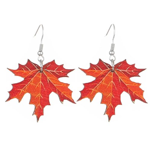 Ljmyy Herbst-Ahornblatt-Ohrringe, Pflanzenschmuck für Damen und Mädchen, Natur-Serie, Geschenk von Ljmyy