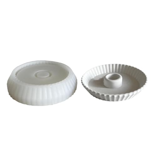 Ljmyy Kerzenständer-Silikonform, gestreifte Tellerform, Kerzenständer, Gips, Kerzenhalter, stilvolle Heimdekoration, Kerzenhalter-Form Ljmyy Kerzenständer-Silikonform, gestreifte Tellerform, Kerzenständer, Gips, Kerzenhalter, stilvolle Heimdekoration, Kerzenhalter-Form von Ljmyy