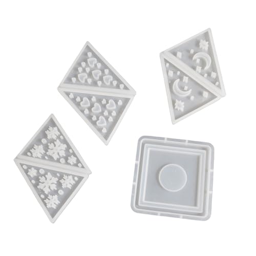 Ljmyy Kreative flexible Silikonform für Pyramidenkerzen und Umgebungslichter, Dekoration für Geburtstage und Feiern, Pyramiden-Kerzenständerform, 4 Stück Ljmyy Kreative flexible Silikonform für Pyramidenkerzen und Umgebungslichter, Dekoration für Geburtstage und Feiern, Pyramiden-Kerzenständerform, 4 Stück von Ljmyy