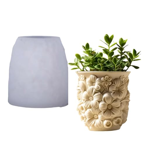 Ljmyy Lebensmittelqualität Silikon Blumen-Pflanzgefäß Form für Harz und Wohnaccessoires, kreative Kerze, Tasse, Vase, Harz-Modell Ljmyy Lebensmittelqualität Silikon Blumen-Pflanzgefäß Form für Harz und Wohnaccessoires, kreative Kerze, Tasse, Vase, Harz-Modell von Ljmyy