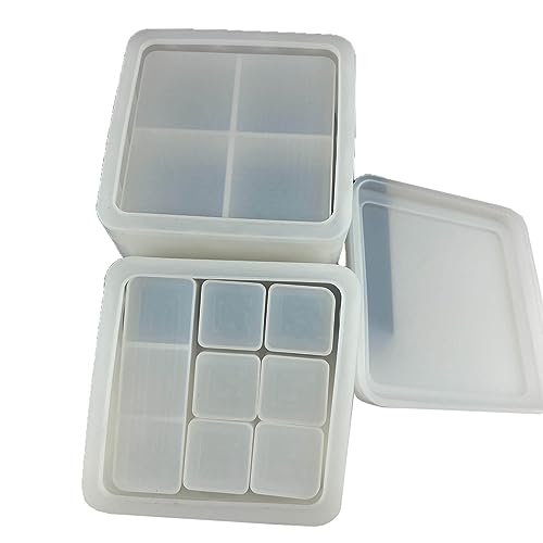 Ljmyy Lippenstift-Aufbewahrungsbox, handgefertigte Silikonform für Kristall-Epoxidharz-Formen, stapelbare Schmuckschatulle, Pigmentflaschen-Form von Ljmyy