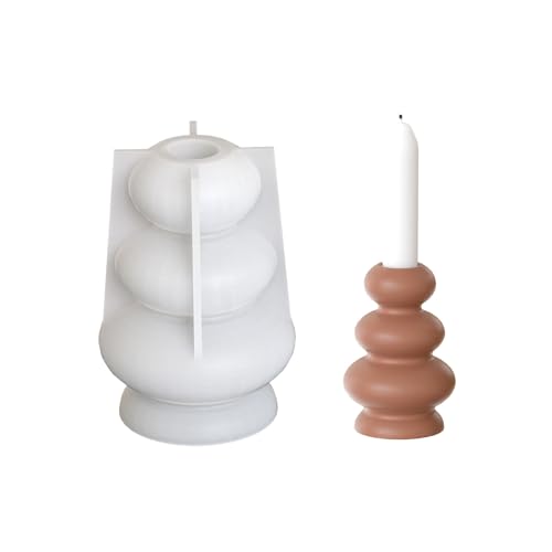 Ljmyy Mehrzweck-Kerzenhalter aus stabilem Silikon, tragbar, für Kunstharz, Gips, Bastelbedarf, verschiedene Größen, Kerzenhalter-Form Ljmyy Mehrzweck-Kerzenhalter aus stabilem Silikon, tragbar, für Kunstharz, Gips, Bastelbedarf, verschiedene Größen, Kerzenhalter-Form von Ljmyy