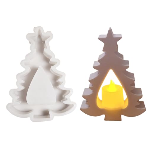 Ljmyy Multifunktionale Kerzenboden-Formen, Weihnachtsbaum-Form, Kerzenhalter, Silikonform für Teelichthalter, Form für Kerzenbasis Ljmyy Multifunktionale Kerzenboden-Formen, Weihnachtsbaum-Form, Kerzenhalter, Silikonform für Teelichthalter, Form für Kerzenbasis von Ljmyy