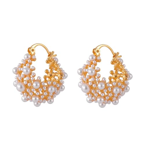 Ljmyy Ohrschmuck, zarte Perlen, Ohrringe, elegante Ohrschnallen, stilvolles Ohr-Zubehör für Frauen und Mädchen von Ljmyy