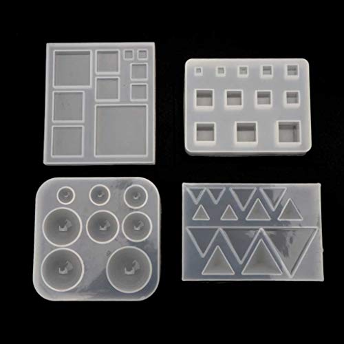 Ljmyy Quadratische runde Form für dreieckige geometrische Harz-Silikonform, Schmuck, auch zum Schneiden von Büchern von Ljmyy