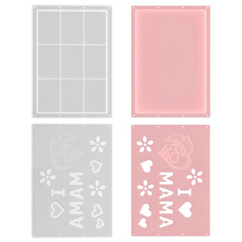 Ljmyy Silikon-Aufbewahrungsformen, hohles Buchstabenmuster, Aufbewahrungsbox, Silikon-Textur für Handarbeit, kleine Gegenstände, Aufbewahrungsbox, Silikonform von Ljmyy