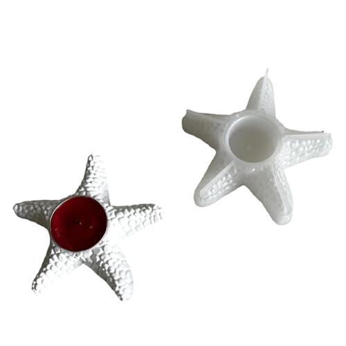 Ljmyy Silikonform für Kerzenständer aus Gips, Kerzensockel, Seesternform, Kerzenhalter, Teelicht, Heimdekoration, Form Ljmyy Silikonform für Kerzenständer aus Gips, Kerzensockel, Seesternform, Kerzenhalter, Teelicht, Heimdekoration, Form von Ljmyy
