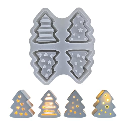 Ljmyy Silikonform für Weihnachtsbaum, Kerzenhalter, einzigartige Nachtlicht-Bastelform für Bastler, Schmuckwerkzeug, Epoxid-Form von Ljmyy