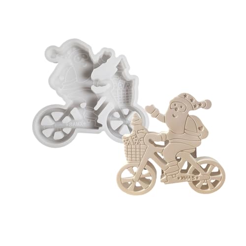 Ljmyy Silikonform für Weihnachtsmann mit Roller, Dekoration, Gipsformen, Schmuckherstellung, Zubehör von Ljmyy