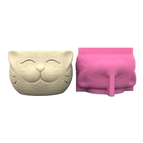Ljmyy Silikonform mit Katzenmotiv, Blumenform, für einzigartige Kerzenhalter, Blumentopf-Form Ljmyy Silikonform mit Katzenmotiv, Blumenform, für einzigartige Kerzenhalter, Blumentopf-Form von Ljmyy
