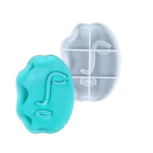Ljmyy Silikonform mit gedrehtem Gesicht, kreatives Design, Silikonform für Aufbewahrung und dekorative Gerichte, Palettenform von Ljmyy