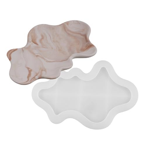Ljmyy Silikonform zum Basteln, Schmucktabletts, Wellen-Form, dekorative Tablettformen, Silikon-Textur zum Basteln, Teller, Schalen, Palettenform Ljmyy Silikonform zum Basteln, Schmucktabletts, Wellen-Form, dekorative Tablettformen, Silikon-Textur zum Basteln, Teller, Schalen, Palettenform von Ljmyy