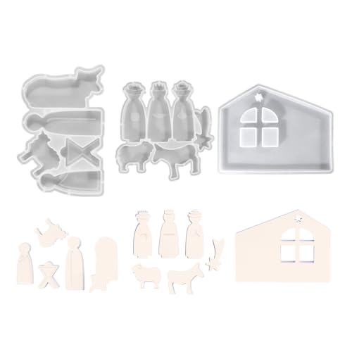 Ljmyy Stabiles Silikonform-Set für Bastelbedarf, Kerzen- und Seifenherstellung, flexibel und einfach zu gestalten, Oster-Ornament-Form von Ljmyy