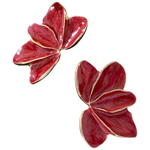 Ljmyy Vintage Ahornblatt-Blumen-Ohrringe inspirieren von eleganten Stilen mit Öltropfen-Designs, Accessoire für modische Frauen, Ahornblatt-Ohrringe Ljmyy Vintage Ahornblatt-Blumen-Ohrringe inspirieren von eleganten Stilen mit Öltropfen-Designs, Accessoire für modische Frauen, Ahornblatt-Ohrringe von Ljmyy
