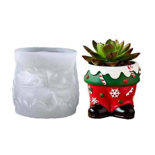 Ljmyy Wiederverwendbare Silikon-Weihnachts-Stiefelform für Bastelarbeiten, Zementharzguss, strukturierter Übertopf, Kerzenhalter, Blumentopf-Form Ljmyy Wiederverwendbare Silikon-Weihnachts-Stiefelform für Bastelarbeiten, Zementharzguss, strukturierter Übertopf, Kerzenhalter, Blumentopf-Form von Ljmyy