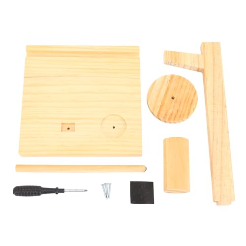 Häkel garn halter aus Holz rotierender Spinner mit Telefonst änder für Heim handwerks zubehör (Naturholzfarbe) von LjwZekyrnt
