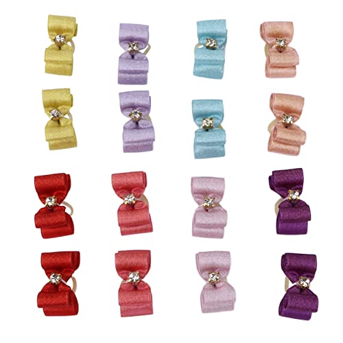 Haustier Haare Bowknots süße Styling Hundehaar Topknoten für große mittelgroße Hunde Katzen, 16pcs mischen Farben handgemachte Kopfschmuck Haustier Haare Bowknots süße Styling Hundehaar Topknoten für große mittelgroße Hunde Katzen, 16pcs mischen Farben handgemachte Kopfschmuck von LjwZekyrnt