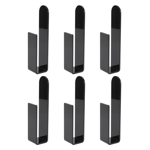 LjwZekyrnt Hut -Rack -Acryl -Wandmontage selbstkleber Lagerhalter Organisator für Türkleiderschrank 6pcs (Schwarz) von LjwZekyrnt
