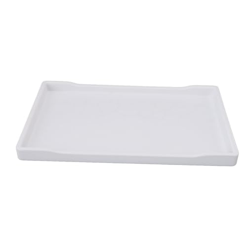 Plastik Servierschale Anti -Schlupf -Rechteckplatte Fast Food Tablett Keks -Frucht -Snack -Dessert für Zuhause und Outdoor (Weiß) von LjwZekyrnt
