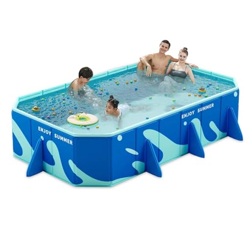 Faltbarer Swimmingpool Aufstellbarer Nicht Aufblasbarer Pool Hartplastik Quadratischer Pool für Hinterhof Garten von Lkbilswei