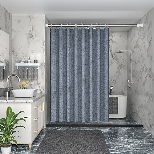 Lkw Ogechi Duschvorhang 180x220 cm Wasserdicht Antimold, 180cm Breite 220cm Tropfen Wasserdicht Waschbar Badezimmervorhang, Anti-Schimmel Duschvorhang Grau Blau Grün Apricot Rosa Beige (Blau) von Lkw Ogechi