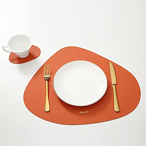 Lkw Ogechi PU Leder Tischsets 4er Set, 45.5 x 37 cm Unregelmäßige Form Tischsets Platzsets rutschfest, Tischsets Abwaschbar Wasserdicht Platzdeckchen für Küche Speisetisch Lkw Ogechi PU Leder Tischsets 4er Set, 45.5 x 37 cm Unregelmäßige Form Tischsets Platzsets rutschfest, Tischsets Abwaschbar Wasserdicht Platzdeckchen für Küche Speisetisch von Lkw Ogechi