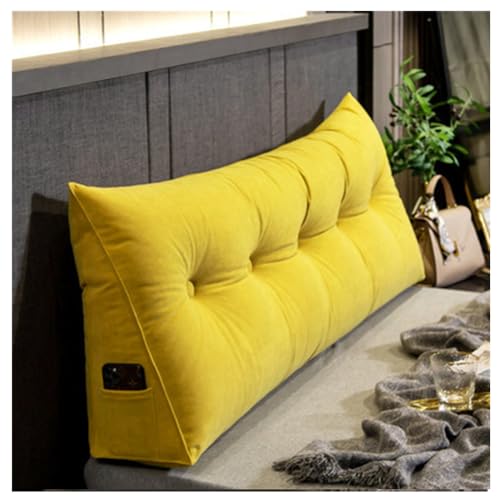 Llchaensc Kopfende Großes Rückenkissen Bequemes Lesekissen Und Rückenteil Im Bett, 2 in 1 Rückenlehne Und Kopfkissen, Langes XXL Kissen Für Sofa Couch Wand,B,100x50x20cm von Llchaensc