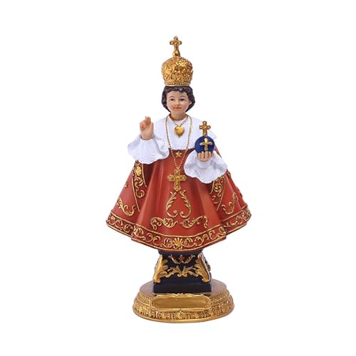 Lllunimon 8.8Inch Säugling Von Prag Statue, Heiliges Kind Religiöse Figur Statue Dekor, Große Katholische Geschenk Für Die Taufe, Erstkommunion, Firmung von Lllunimon