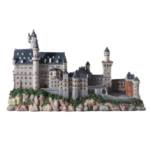 Lllunimon Deutschland New Swan Stone Castle Statue Model, Harz Schloss Neuschwanstein Ornament Home Dekoration Souvenir Geschenke,B von Lllunimon