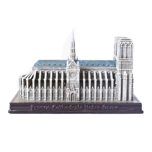 Lllunimon Notre Dame De Paris Model Ornamente, Harz Crafts Architectural Model Statue, Weltberühmte Gebäude Souvenirs Geschenke von Lllunimon
