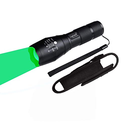 L'lysColors - Single 1 Modus Zoomable LED 150 Yard GRÜN-LICHT LED Taschenlampe und Holster(GRÜN-LICHT) von L'lysColors