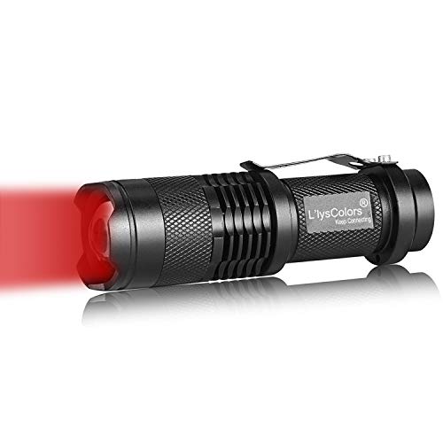 Llys Colors Single 1 Modus Zoomable LED 50 Yard Rot Licht Taschenlampe (rot) von L'lysColors