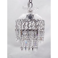 Vintage Layered Kronleuchter Mit Geschliffener Glasschale von Lmdlighting