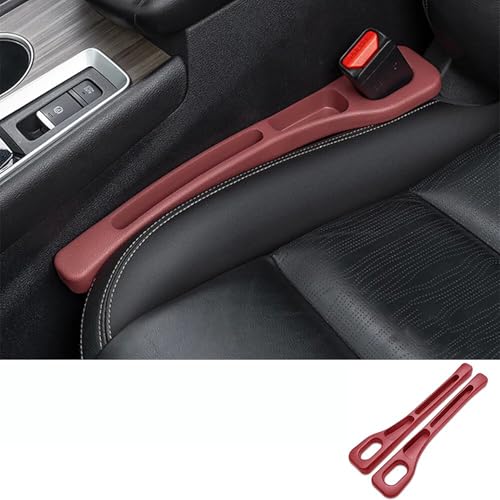 2 Stück Autositz Lückenfüller für VW T-ROC SUC/Cabrio 1.5TSI/1.0TSI/R 2.0 TSI/2.0 TDI, Autositz Lückenstopfen Lücken Organizer Auslaufsicherer Streifen,- Red von LmfSs