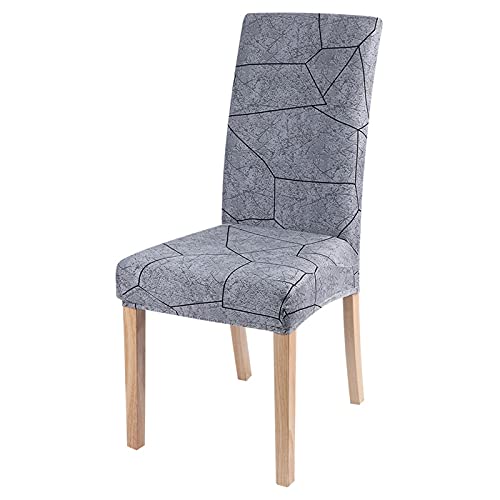Lmgetrichyy 1/2/4/6Pieces Printed Chair Cover Wave Stuhlhussen Stretch Printed Esszimmerstuhl Schonbezug 2PCS 3 von Lmgetrichyy