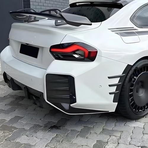 Lmmdhi Auto-Heckstoßstangen-Diffusor-Spoilerlippe für BMW 2 Series M2 G87 MP 2023+,hintere Seitensplitter,ABS,2 Stück,Glossy Black von Lmmdhi