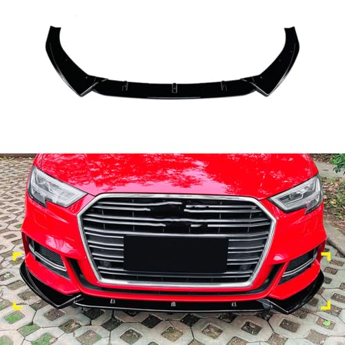 Lmmdhi Frontspoilerlippe für Autostoßstange für Audi A3 S3 8V 2017-2020,Frontspoilerlippe,Bodykit von Lmmdhi